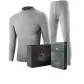 Mock Neck Fleece-Lined Clothing Sets (Light Gray) Thickened and Fleece-Lined/Windproof Neck Guard