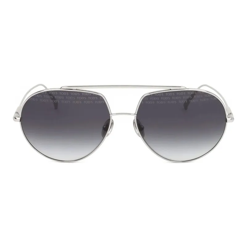 TOD'S Metal Aviator Sunglasses Unisex Silver-1