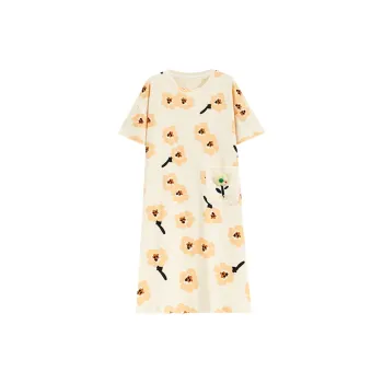 Tianmicat Nightgown Women's Custard