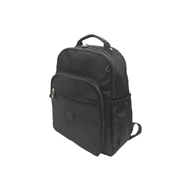 UNITE STAR Nylon Laptop Bag Backpack Medium Size Silver/Black-7