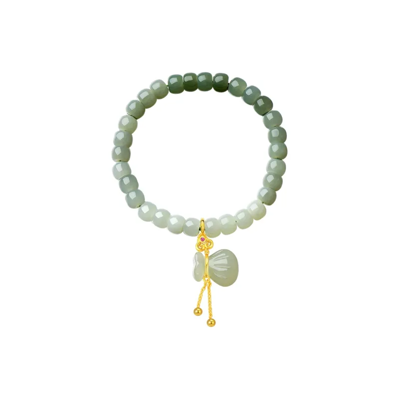 CHOW TAI SENG Hetian Jade Bracelets Women's Pale Greenish White Jade-1