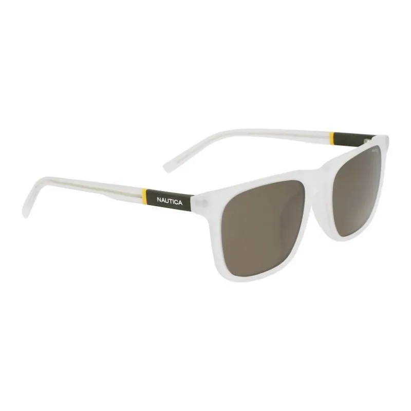 NAUTICA Plate Frame Square Sunglasses Unisex White-2