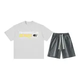 Heather Gray Short-Sleeved+Gray Shorts