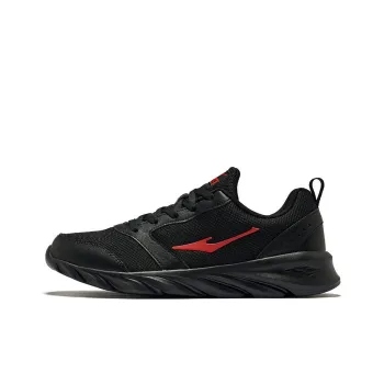 Erke Durable Breathable Low Top Running Shoes Men's Jet Black Red
