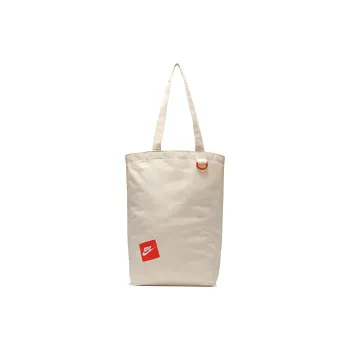 Nike Heritage Cotton Tote Bag Shopping Bag Handbag Regular Unisex Orange Natural