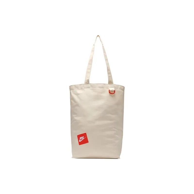 Nike Heritage Cotton Tote Bag Shopping Bag Handbag Regular Unisex Orange Natural-0