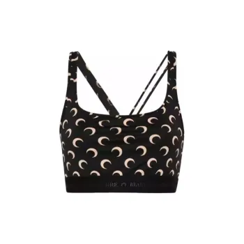 Marine Serre All Over Moon Printed Sport Bra