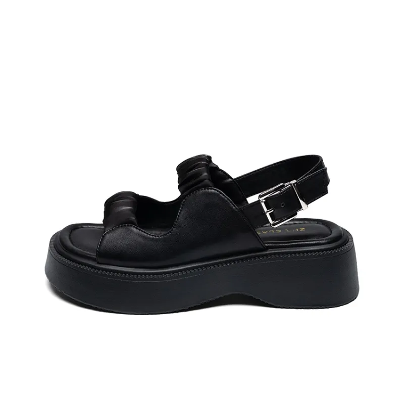 ZHR Strap Sandals 4.5cm Women's Beige-8