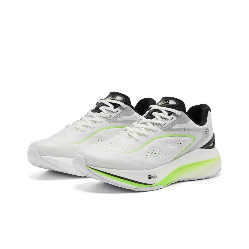 QIAODAN Shadow 1.0 Running Shoes Men Low Top Jordan White/Flying Shadow Green-2