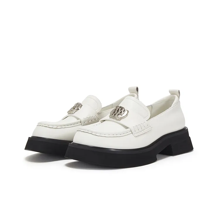 Teenie Weenie Loafers Women's Black/Ivory White-7