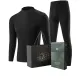 Mock Neck Fleece-Lined Set (Black) Thickened and Fleece-Lined/Windproof Neck Warmer