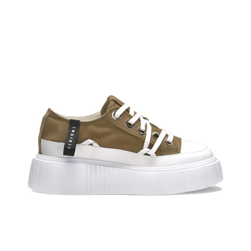 Inuikii Matilda Low-Top Canvas Shoes Women's Army Green-1