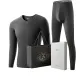 Crew Neck Clothing Sets (Canvas Black) Modal Cotton/Antibacterial Anti-Mite