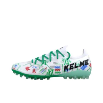 TLSS x KELME TF Rubber Broken Studs Artificial Ground Anti Slip Wear Resistant Soccer Shoes Men's White Green