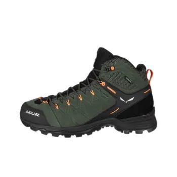 SALEWA ALP MATE MID Cushioning, Wear Resistant Mid Top Hiking Shoes Men's Green Black