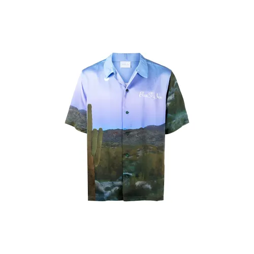  Sky Inn Landscape Print Short-sleeve Shirt