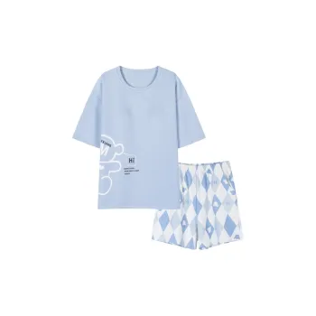 H YXIANG Pajama Set Women's Dusty Blue
