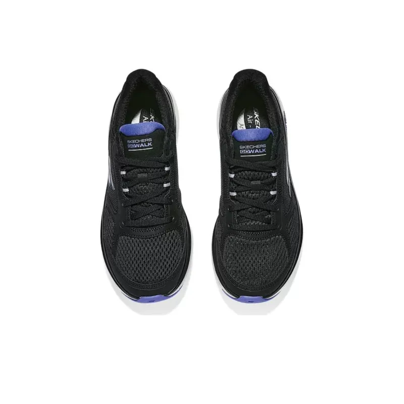 Skechers Cushioning Breathable Coverage Rebound Low Top Casual Running Shoes Women's Black Purple-3
