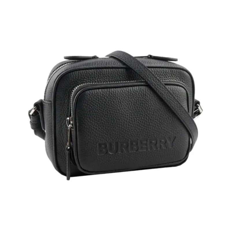Burberry Leather Shoulder Bag, Crossbody Bag Women's Black-3