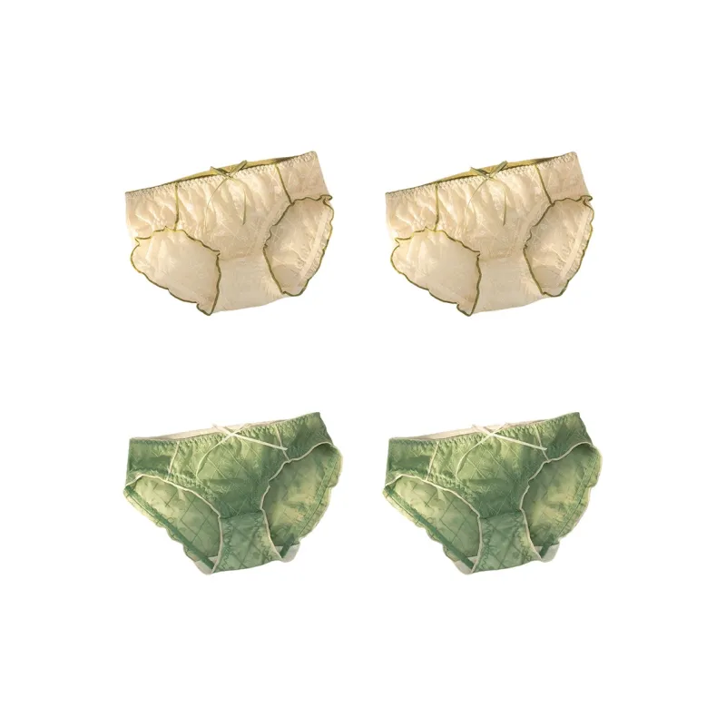 Flowers In Water Underpants Women's 4 Pack-10