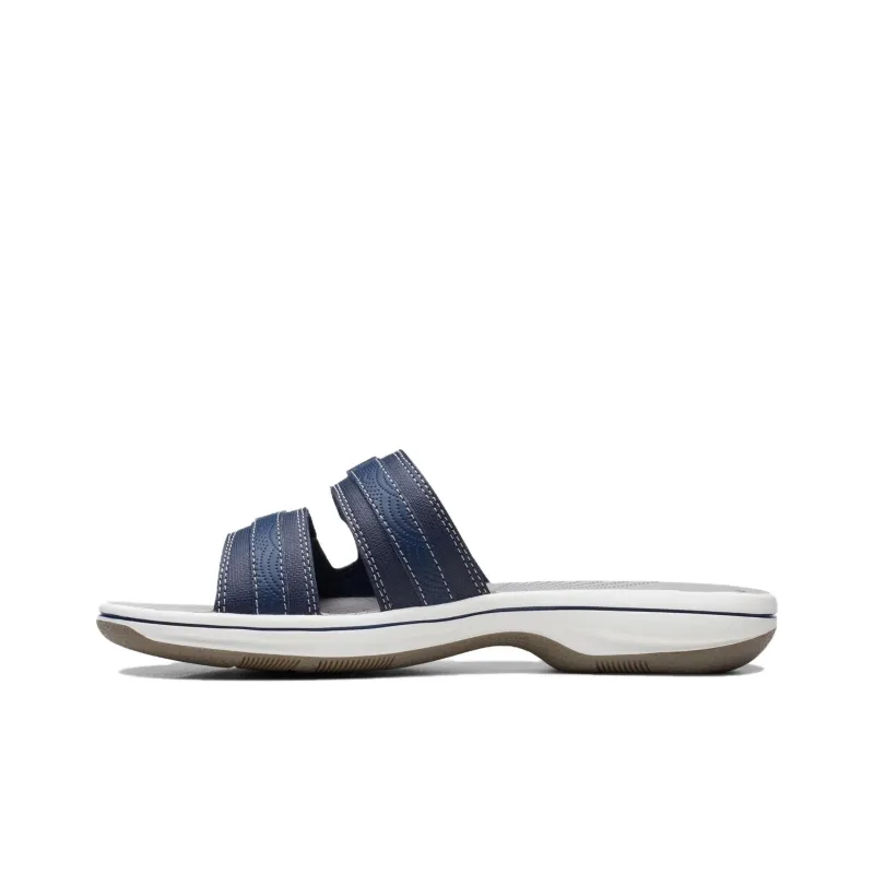 Clarks Foam Sole Slide Slippers Women's Marine Blue-1