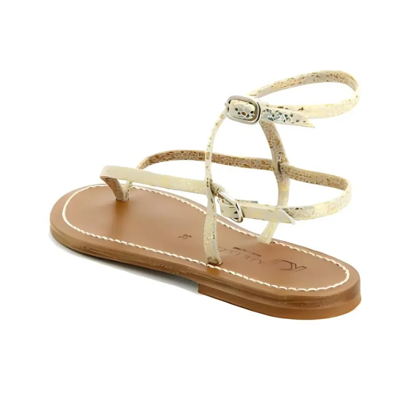 K Jacques St Tropez ABAKO Strap Sandals Women's Gold-3