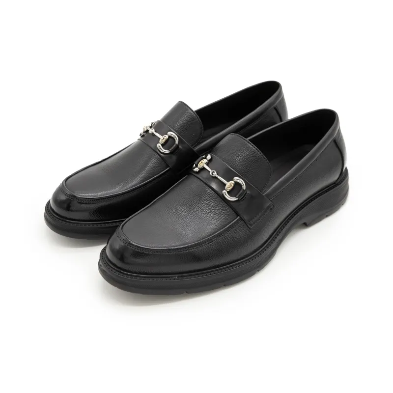 Satchi Casual Leather Slip on Shoes Men's Black-2