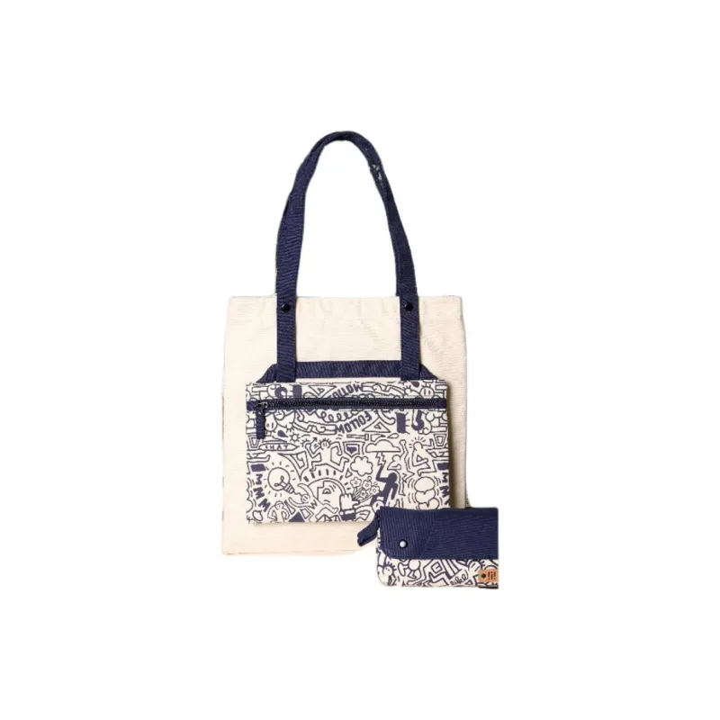 Playthings Cultural Creation Canvas Bag, Shoulder Bag Unisex Black/Blue/Green/Pink-1