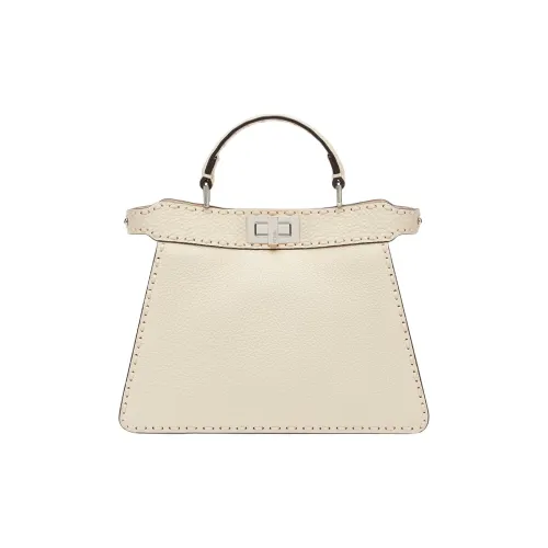 FENDI Peekaboo ISeeU Calfskin Shoulder Bag Crossbody Bag Handbag Small Size Women's Pink