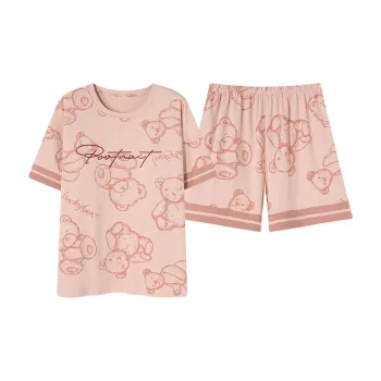 MADALLO Pajama Set Women's Yellow Pink
