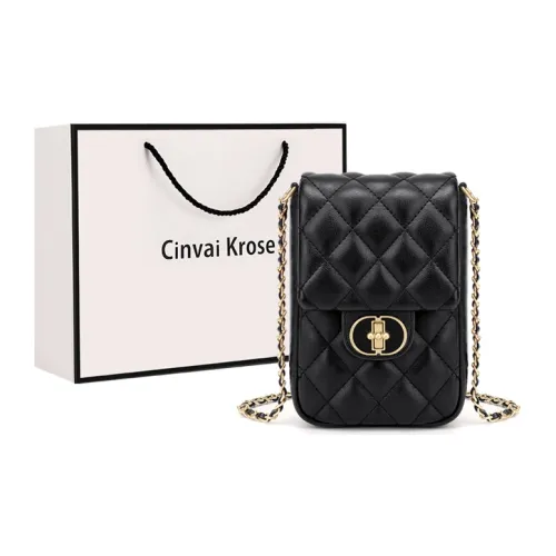 Simvay Clos Cow Leather With Synthetic Leather Shoulder Bag Crossbody Bag Cell Phone Pouch Mini Women's Black/Ecru