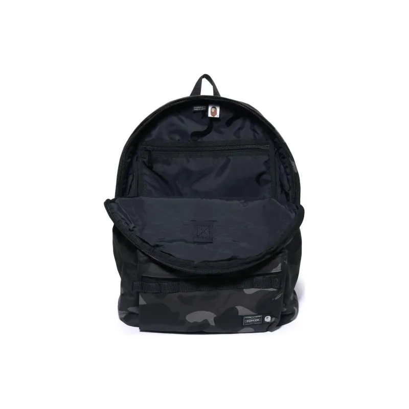 BAPE BLACK Nylon Backpack Unisex Black-3