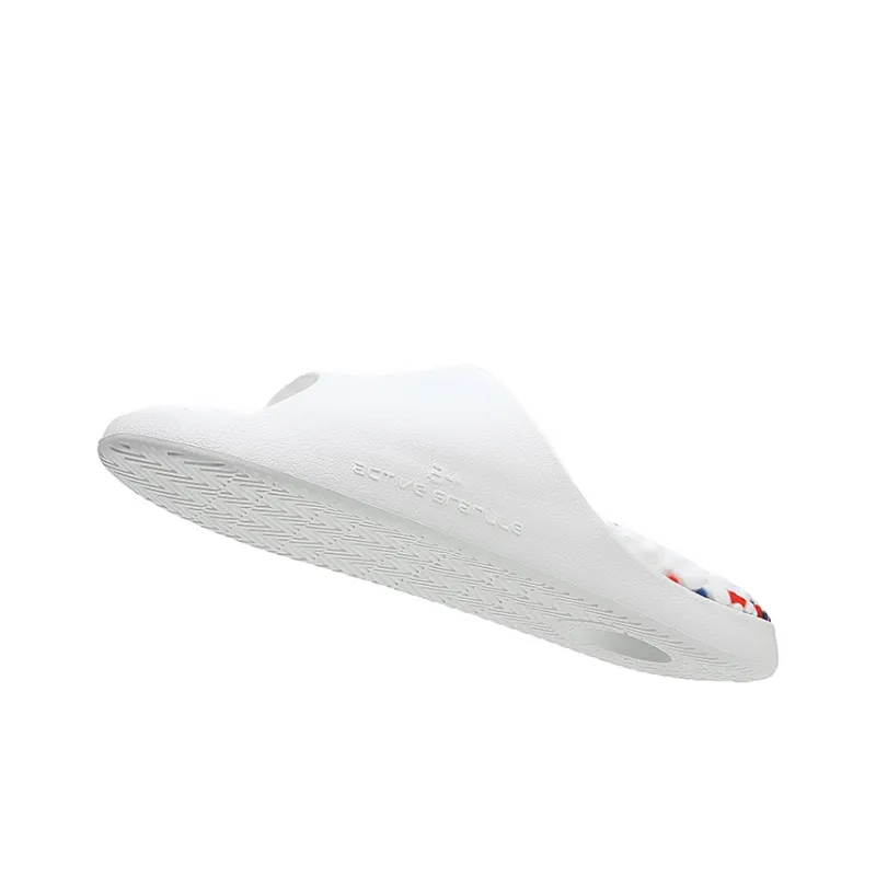 IVERSON Slip Resistant Odor Resistant Slide Slippers Unisex White-4