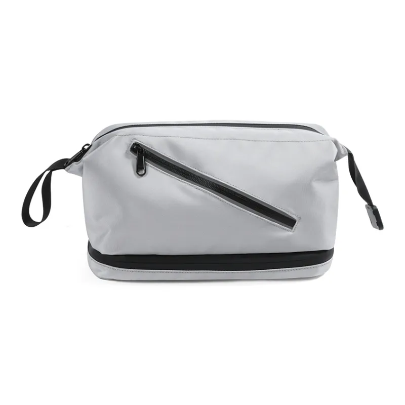 DOSRFINI Oxford Toiletry Bag Medium Size Unisex Black/Blue/Gray-0