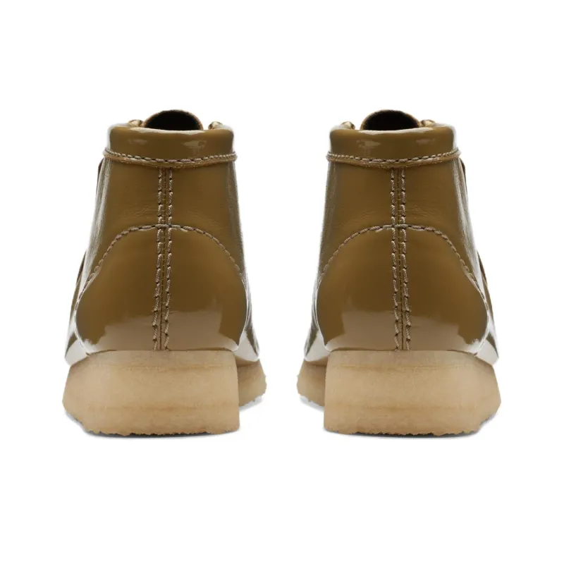 Clarks Wallabee Casual Single Shoes Women's Dark Olive-3