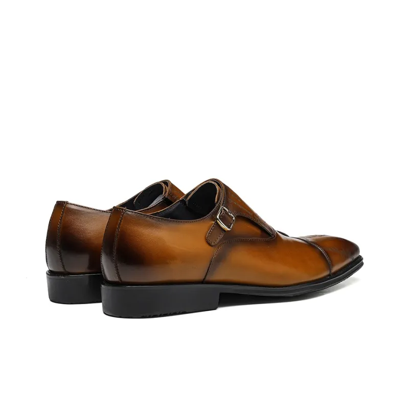 ASTON M.JAZZ Dress Shoes Men Low Top Brown/Black-5