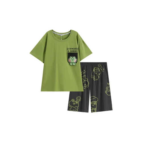 FENTENG x LINE FRIENDS Pajama Set Women's Fruit Green