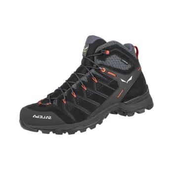 SALEWA ALP MATE MID Anti Slip Wear Resistant Mid Top Hiking Shoes Men's Black Orange