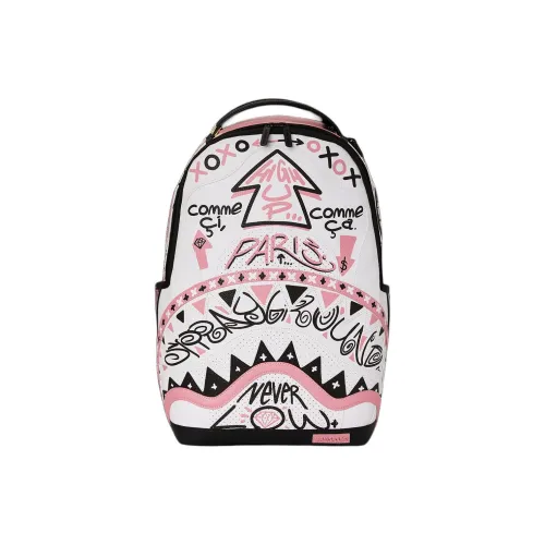 SPRAYGROUND Faux Leather Backpack Women's Pink Black