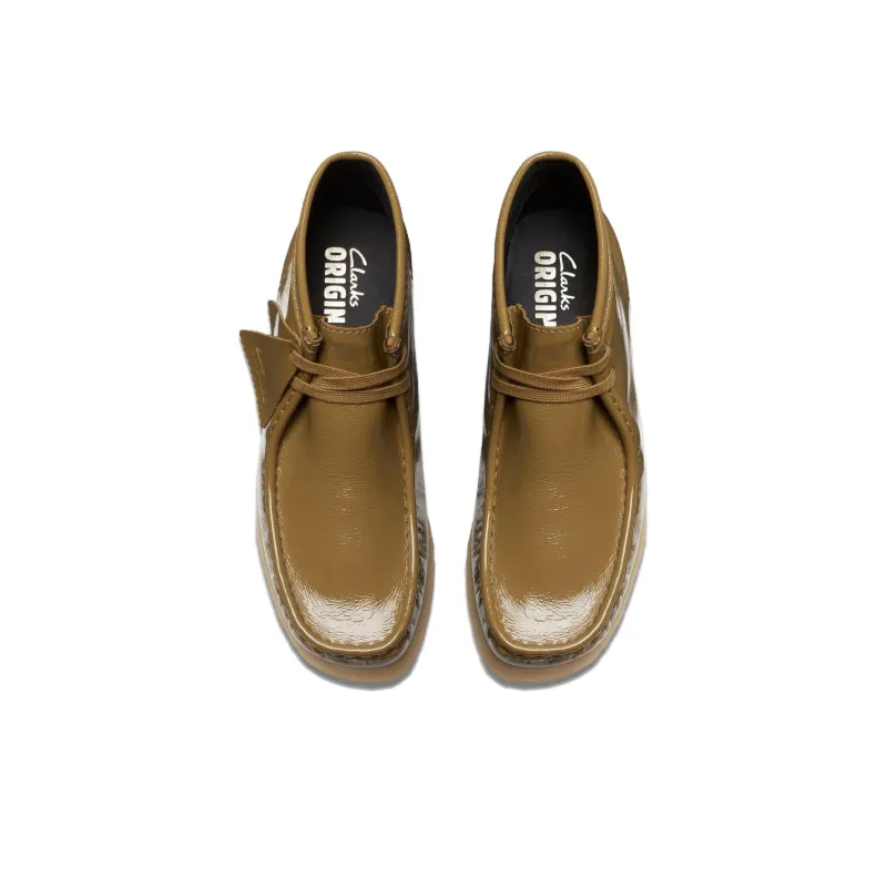Clarks Wallabee Casual Single Shoes Women's Dark Olive-4