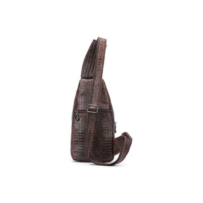 DOSRFINI Cow Leather Crossbody Sling Bag Men's-1