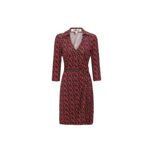 DVF Long-Sleeved Dresses Women's Dark Red