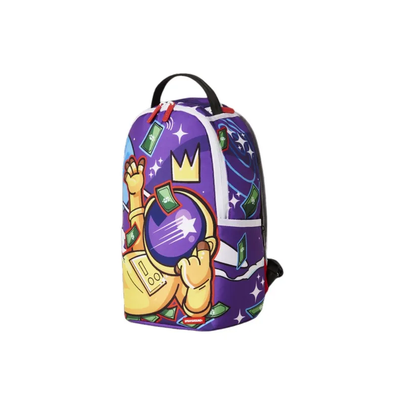 SPRAYGROUND Fabric Backpack Mini Unisex Yellow Purple-2