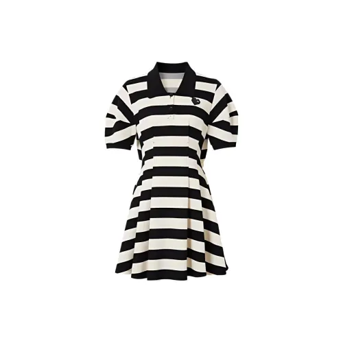 Hopeshow Short-Sleeved Dresses Women's 705 Black/White Stripes