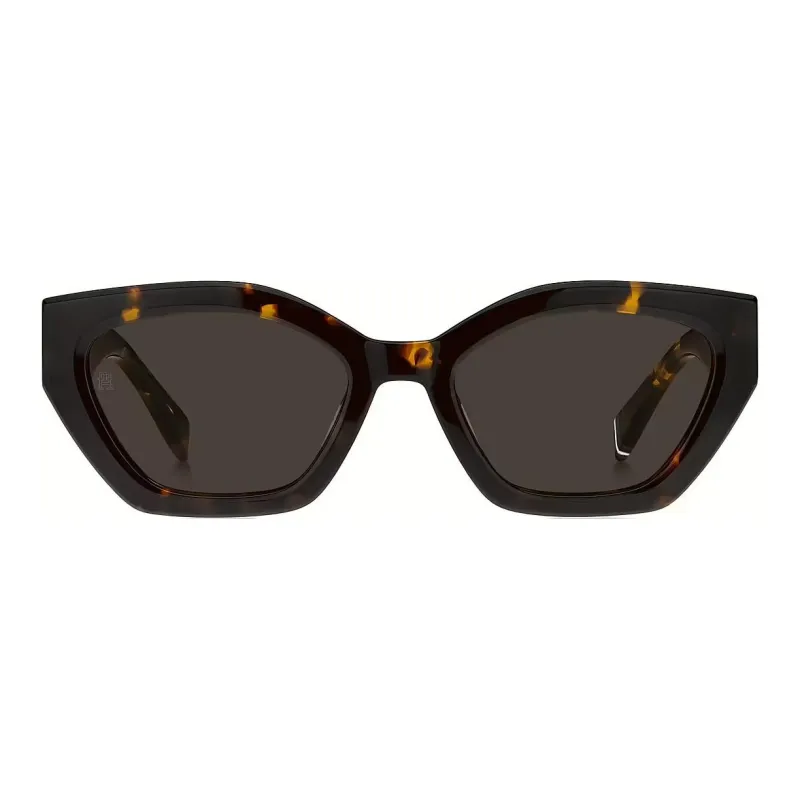 Tommy Hilfiger Acetate Irregular Shape Sunglasses Women's Tortoiseshell-1