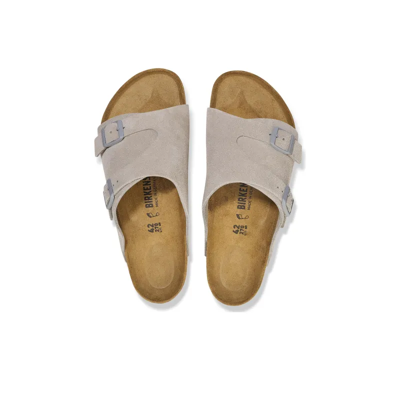 Birkenstock Zrich Suede Leather Sandals 'Stone Coin'-4