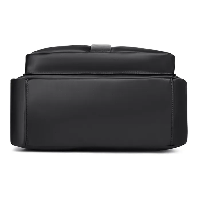 FAIRWHALE Oxford With Cow Leather Backpack Regular Men's Black-4