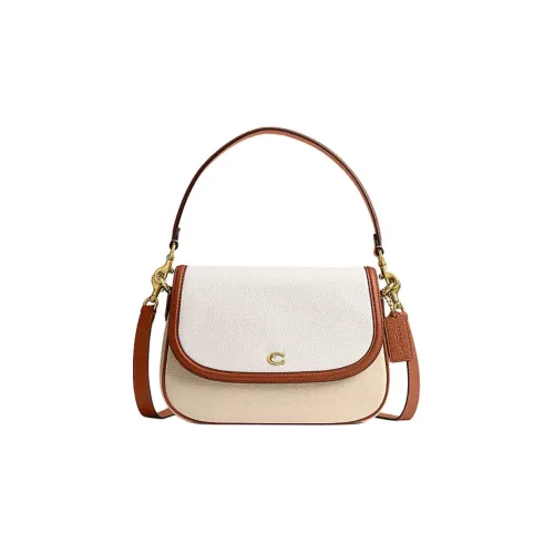 COACH Legacy Cow Leather Shoulder Bag, Crossbody Bag, Handbag Medium Size Women's B4 & Mixed Ivory White