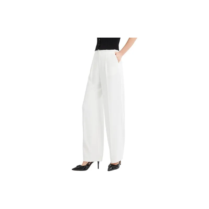 Hopeshow Casual Pants Women's Pearl White-2