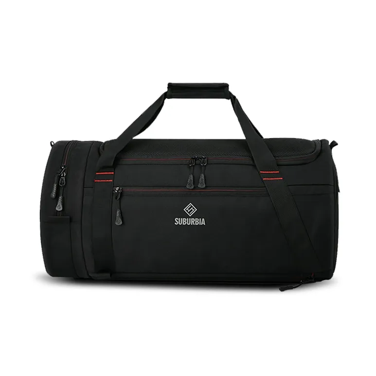 SUBURBIA Polyester Gym Bag Large Size Unisex Black-1